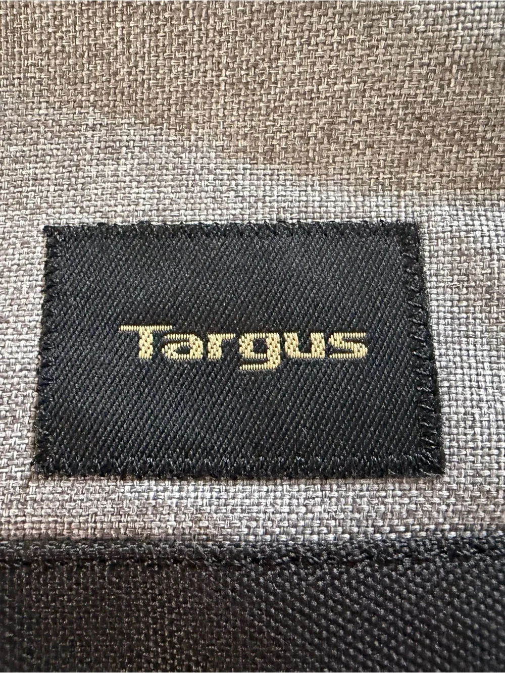 Targus Gray Laptop Briefcase with Black Trim and Red Stitch Accents